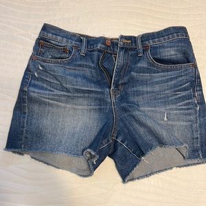 Madewell high rise denim shorts